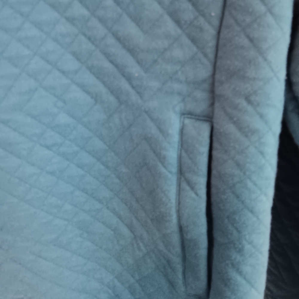 AERION Quilted Sweatshirt M Teal Blue - Picture 7 of 7
